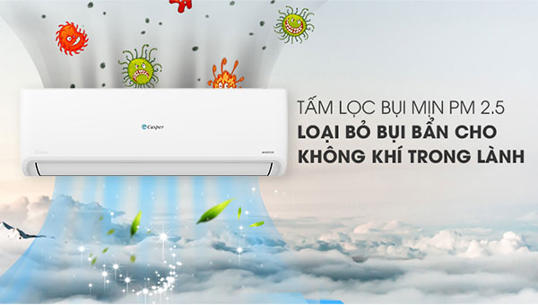 máy lanh Casper Flagship GSC-IP25 Series 2021 - Tấm lọc bụi mịn PM2.5